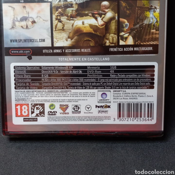 Videojuegos y consolas: TOM CLANCY SPLINTER CELL DOUBLE AGENT - nuevo a estrenar - precintado - CodeGame PC DVD ROM Ubisoft - Foto 2