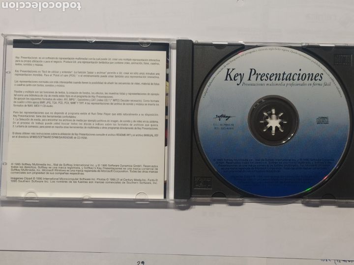 Videojuegos y consolas: CD ROM ORIGINAL - KEY PRESENTACIONES - PROGRAMA PARA HACER PRESENTACIONES MULTIMEDIA - Foto 2