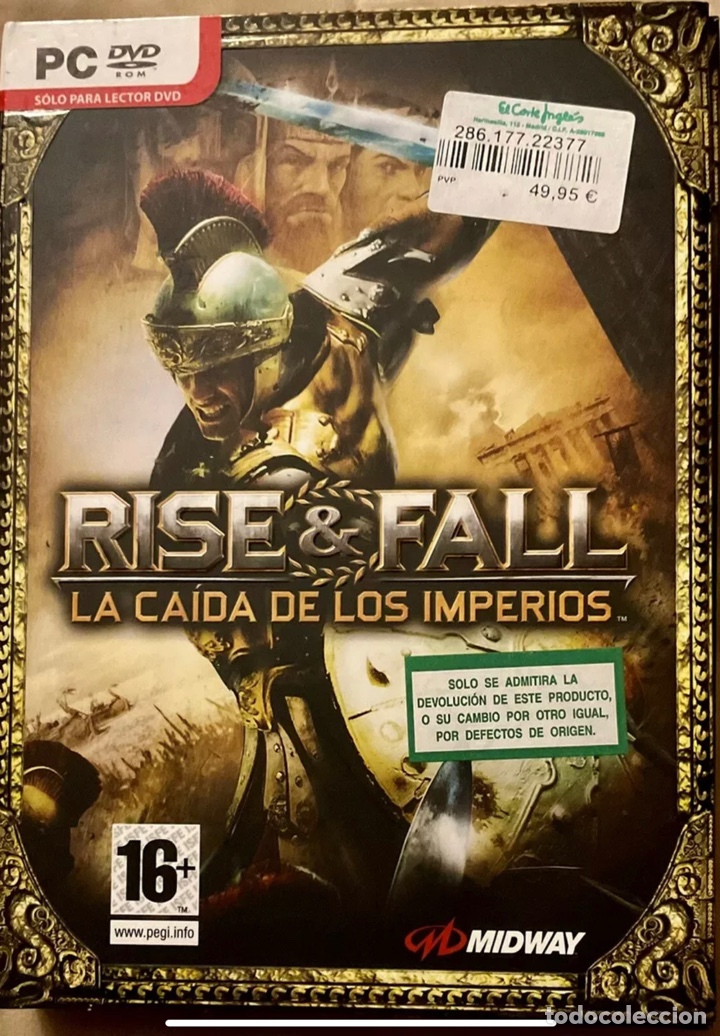 Videojuegos y consolas: RISE & FALL La ca&iacute;da de los imperios,VIRGIN, INTEGRA EN ESPA&Ntilde;OL, PC DVD - Foto 1