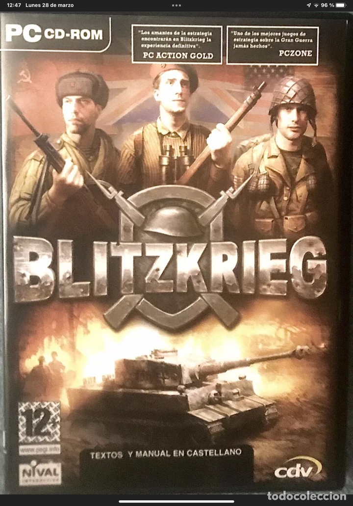 Videojuegos y consolas: BLITZKRIEG PARA PC, Estrategia TR ,Con 2 Cd Rom En EXCELENTE ESTADO - Foto 1