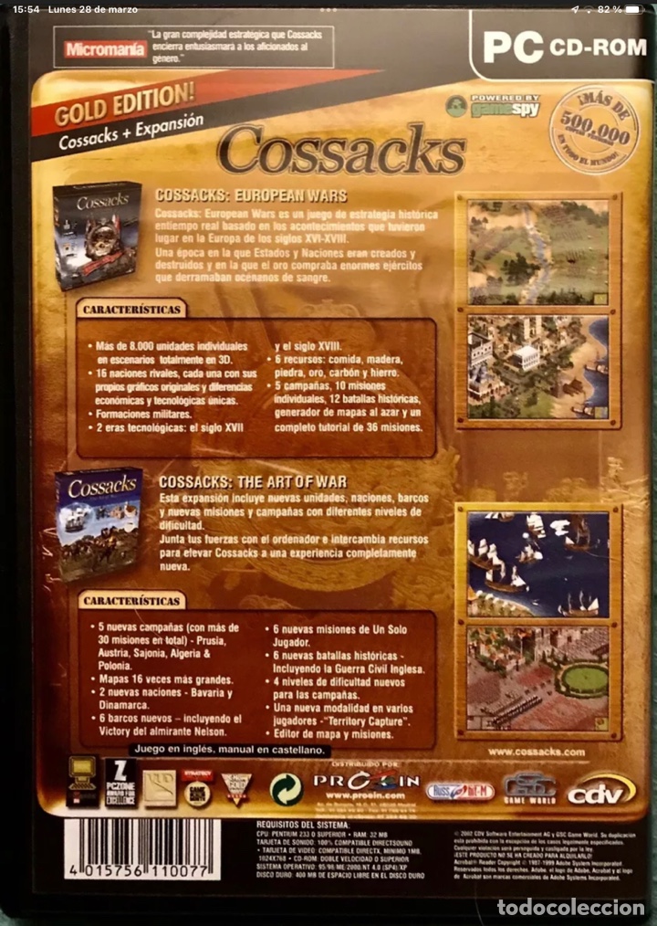 Videojuegos y consolas: COSSACKS GOLD EDITION FX + EXPANSI&Oacute;N - Foto 2