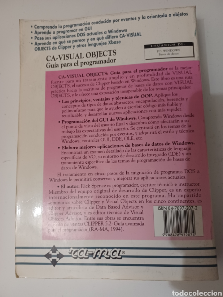 Videojuegos y consolas: Libro Programacion CA Visual Objects Clipper Windows de Rick Spence a&ntilde;o 1996, Ra-Ma 671 paginas - Foto 3