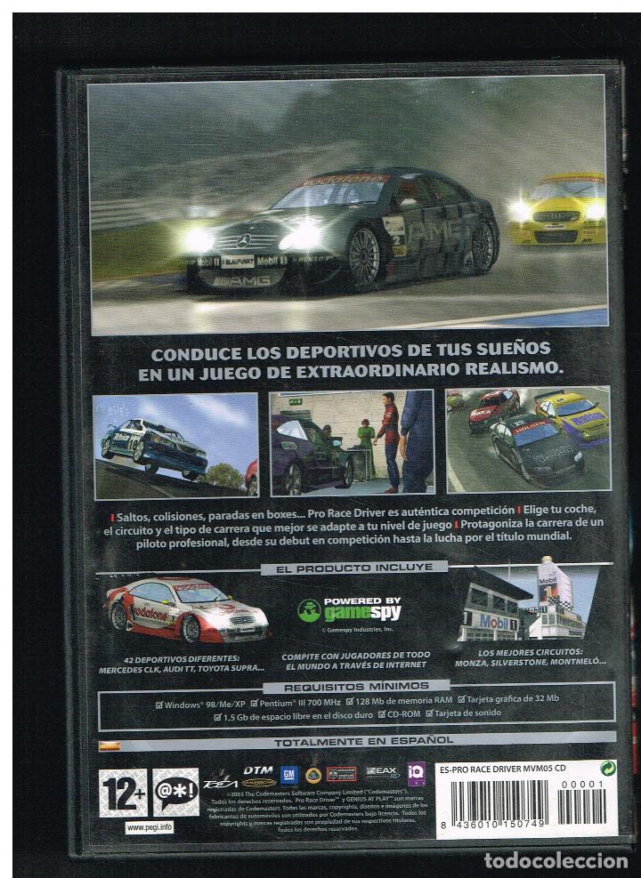 Videojuegos y consolas: PRO RACE DRIVER - JUEGO PC - 2 DISCOS Y MANUAL - Foto 3