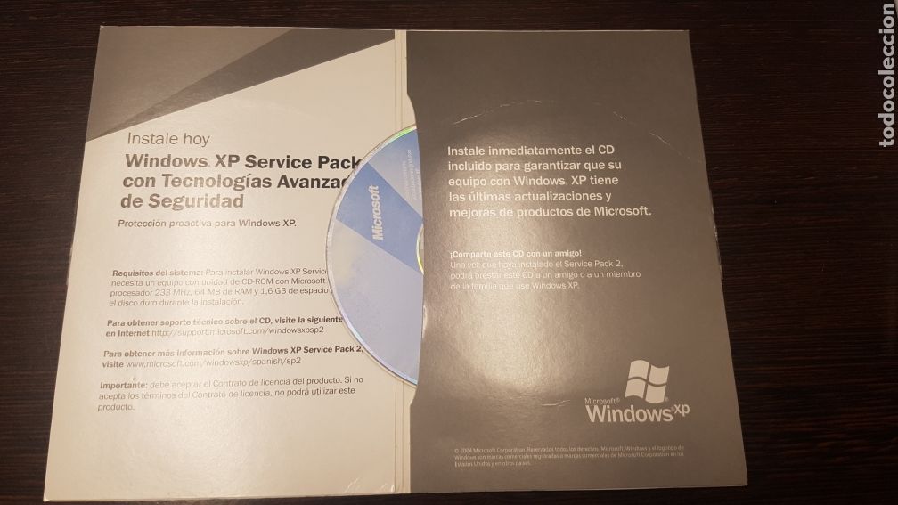 Videojuegos y consolas: MICROSOFT SERVICE PACK 2 WINDOWS - Foto 1