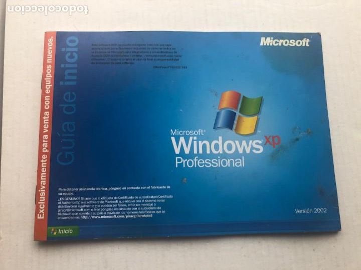 Videojuegos y consolas: MICROSOFT WINDOWS XP PROFESSIONAL GUIA DE INICIO VERSION 2002 SERVICE PACK 2 CD PC KREATEN - Foto 1