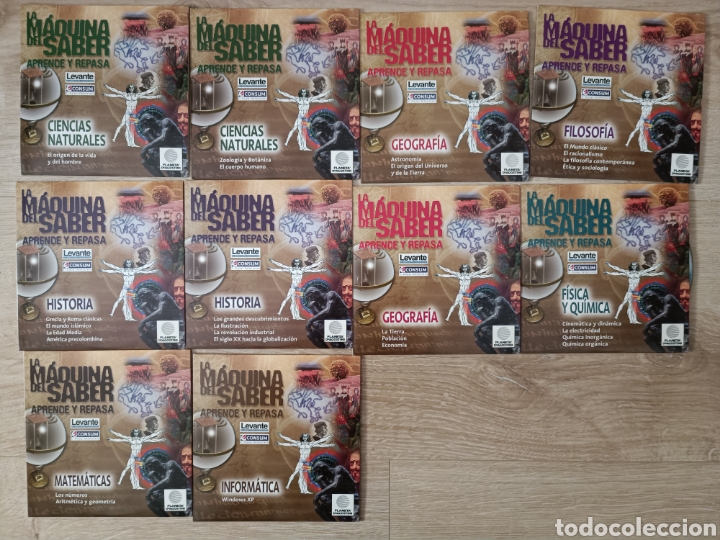 Videojuegos y consolas: 10 CD ROM. LA M&Aacute;QUINA DEL SABER. APRENDE Y REPASA. - Foto 1