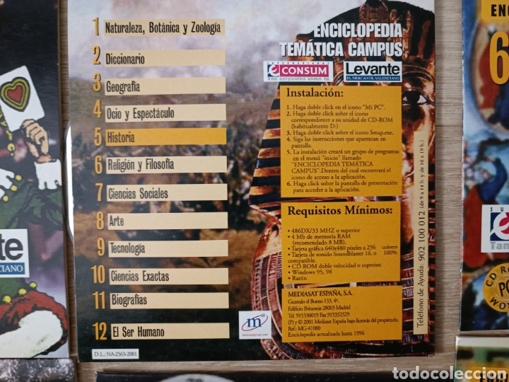 Videojuegos y consolas: 11 CD ROM. ENCICLOPEDIA TEM&Aacute;TICA CAMPUS. - Foto 2
