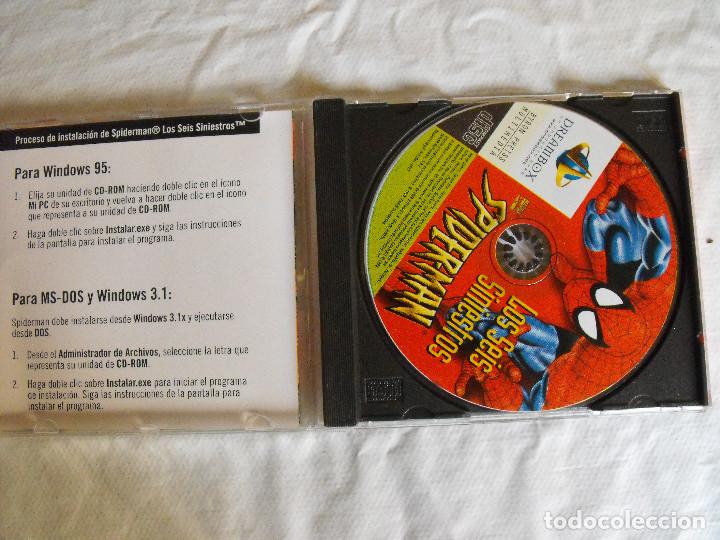 Videojuegos y consolas: Spiderman contra los Seis Siniestros. PC CD-ROM. DREAMBOX. - Foto 2