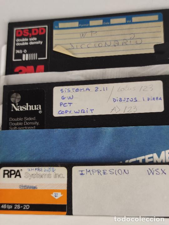 Videojuegos y consolas: Gran lote de 15 discos de 5 1/4. discos PC. Programas, cursos, etc. Circa 1980. - Foto 6