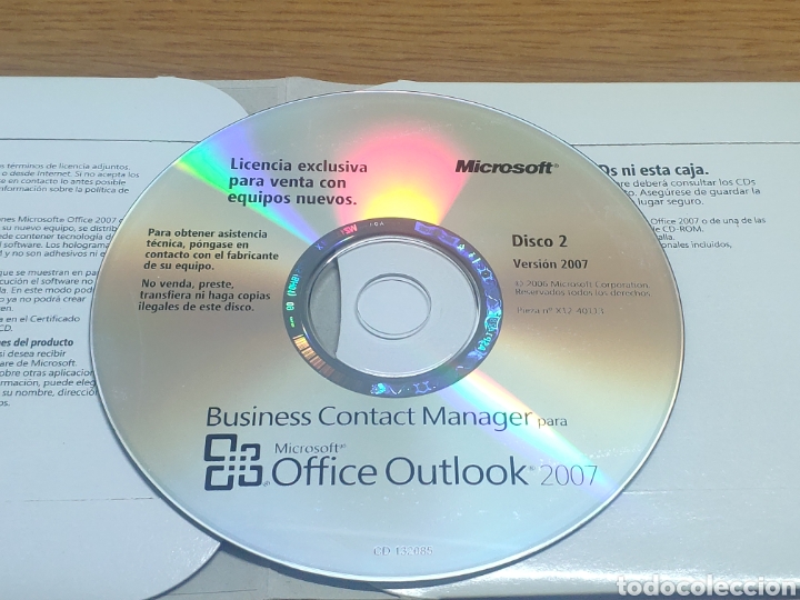 Videojuegos y consolas: CD ROM Windows MICROSOFT Office 2007 outlook - Foto 4