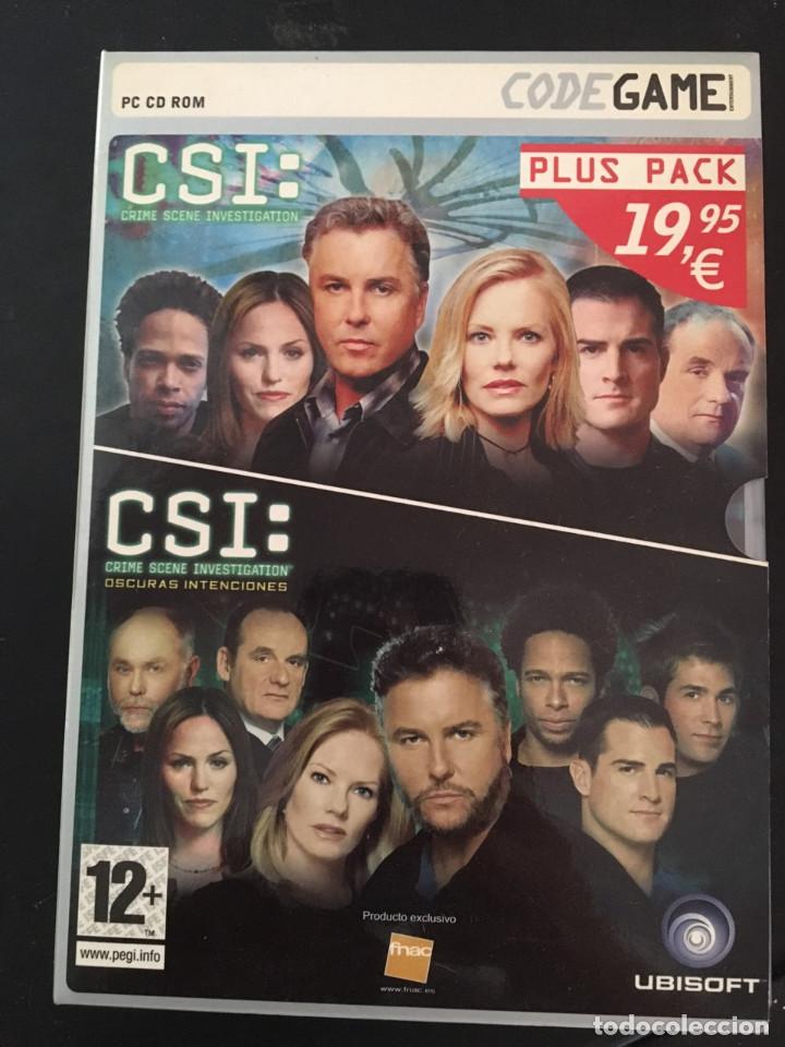 Videojuegos y consolas: CSI. PLUS PACK. 2 DVD. AVENTURA GR&Aacute;FICA PC. - Foto 1