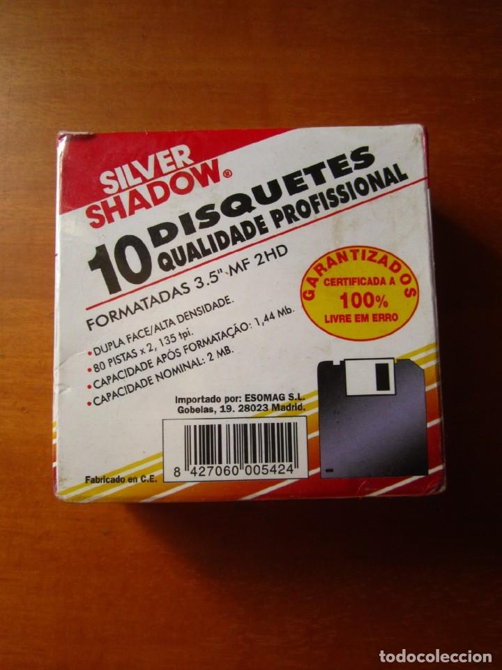 Videojuegos y consolas: Caja 10 Disquetes Precintados Silver Shadow - Foto 2
