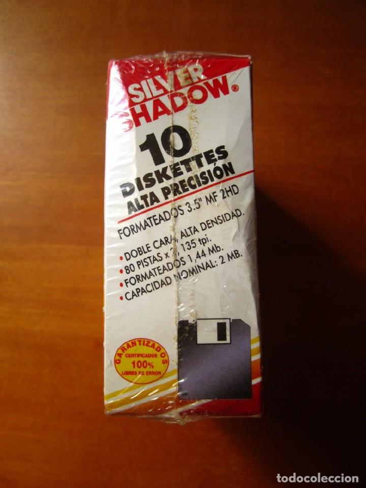 Videojuegos y consolas: Caja 10 Disquetes Precintados Silver Shadow - Foto 3
