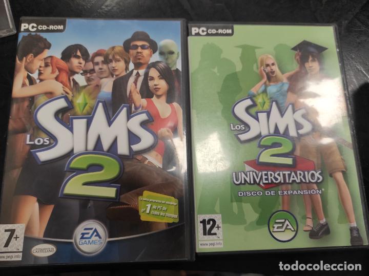 Videojuegos y consolas: Lote sims 2 y Sims 2 universitarios - PC - Completos - Foto 1