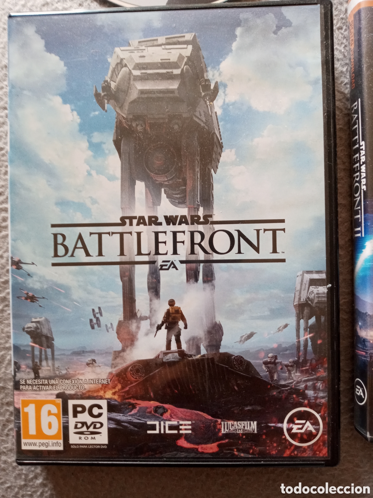 Videojuegos y consolas: Star Wars.Battlefront 1 y2.juego PC.4discos - Foto 2