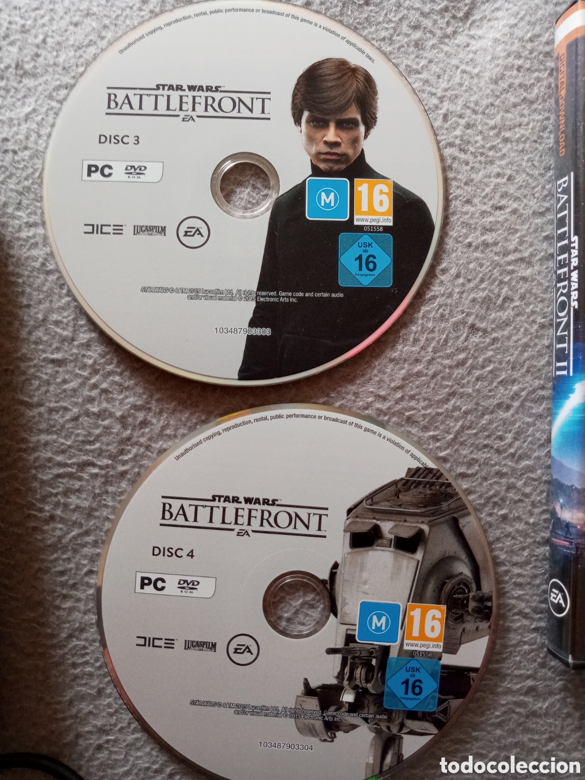 Videojuegos y consolas: Star Wars.Battlefront 1 y2.juego PC.4discos - Foto 6