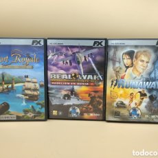 Videojuegos y Consolas: LOTE DE 3 JUEGOS DE PC. CD-ROM: 1. RUNAWAY, 2. REAL WAR, 3. PORT ROYALE. Lote 370707606