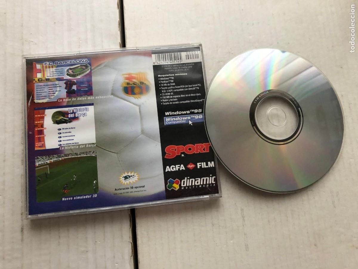 Videojuegos y consolas: PC BAR&Ccedil;A 99 BARCA - PC CD ROM WINDOWS 95 98 KREATEN - Foto 2