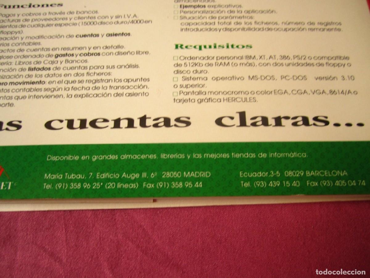 Videojuegos y consolas: Miniconta (Micronet) (Antiguo Programa de Contabilidad para PC) - Foto 7