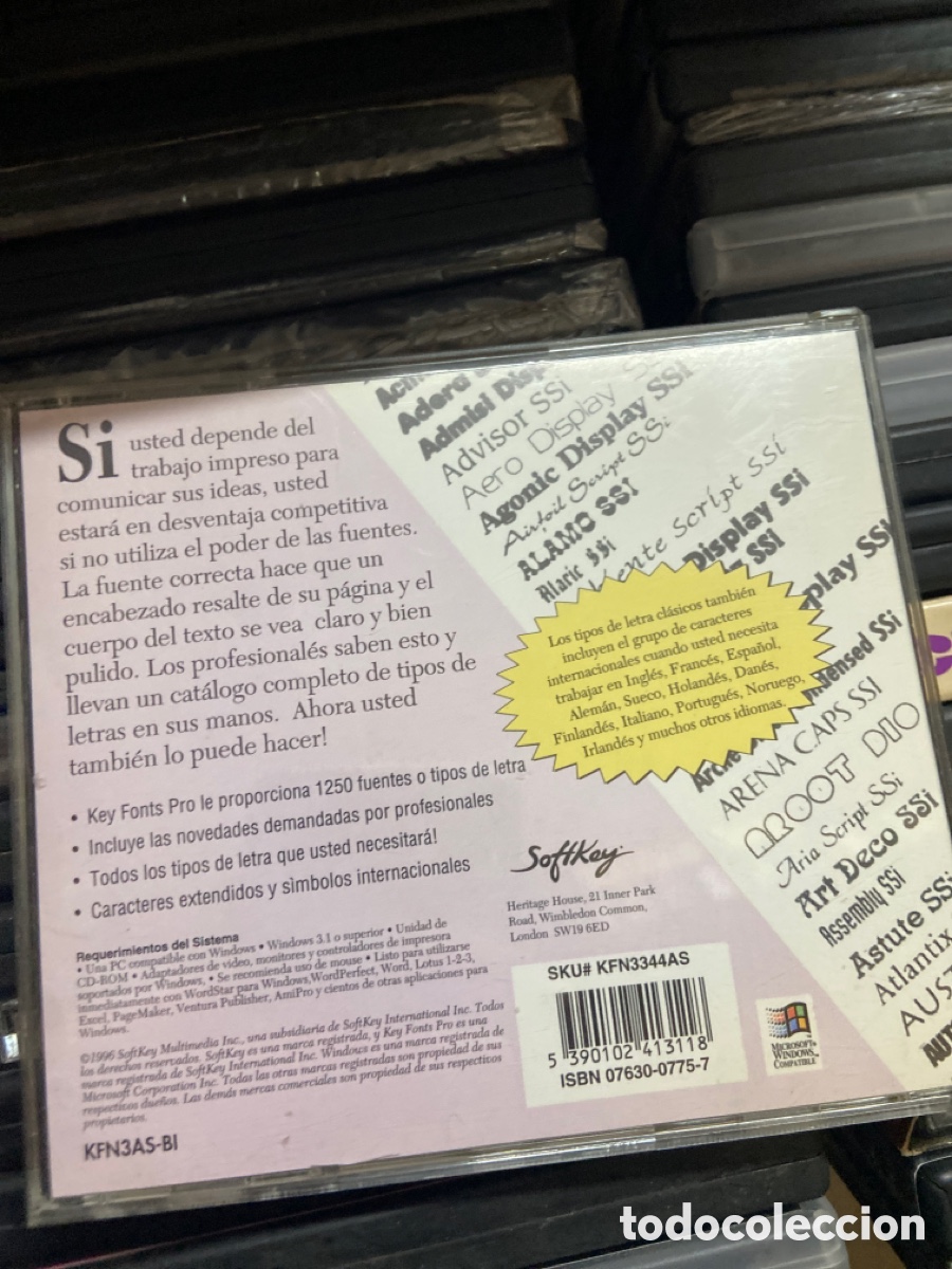 Videojuegos y consolas: Key font pro CD rom para Windows 1250 - Foto 2