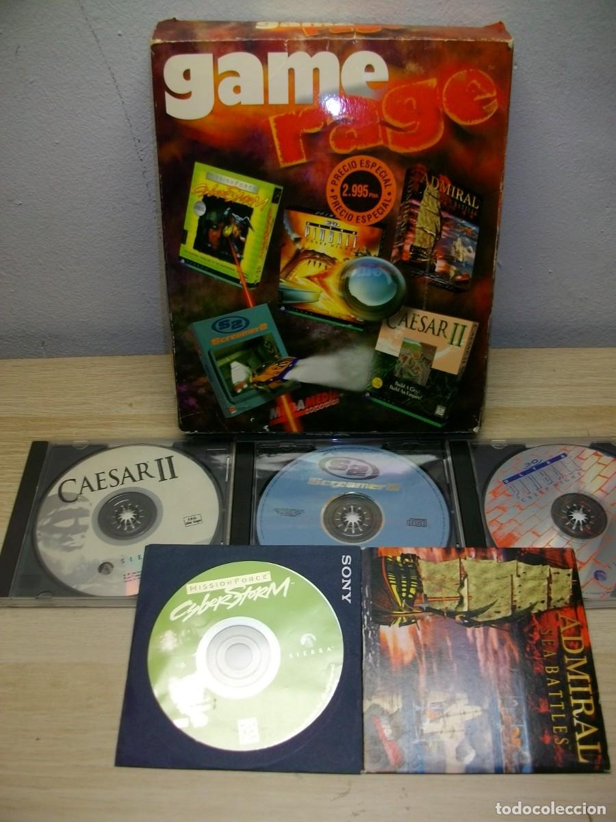 Videojuegos y consolas: GAME RAGE PACK 5 JUEGOS de PC en CAJA DE CARTON - Foto 2