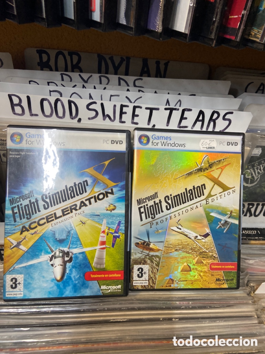 Videojuegos y consolas: Microsoft Flight Simulator X profesional edition y aceleration expansion pack 3 dvds - Foto 1