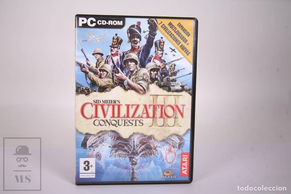 Videojuegos y consolas: Video Juego PC/ CD ROM - Civilization III Conquests - Sid Meier s - Atari - 2003 - Foto 1