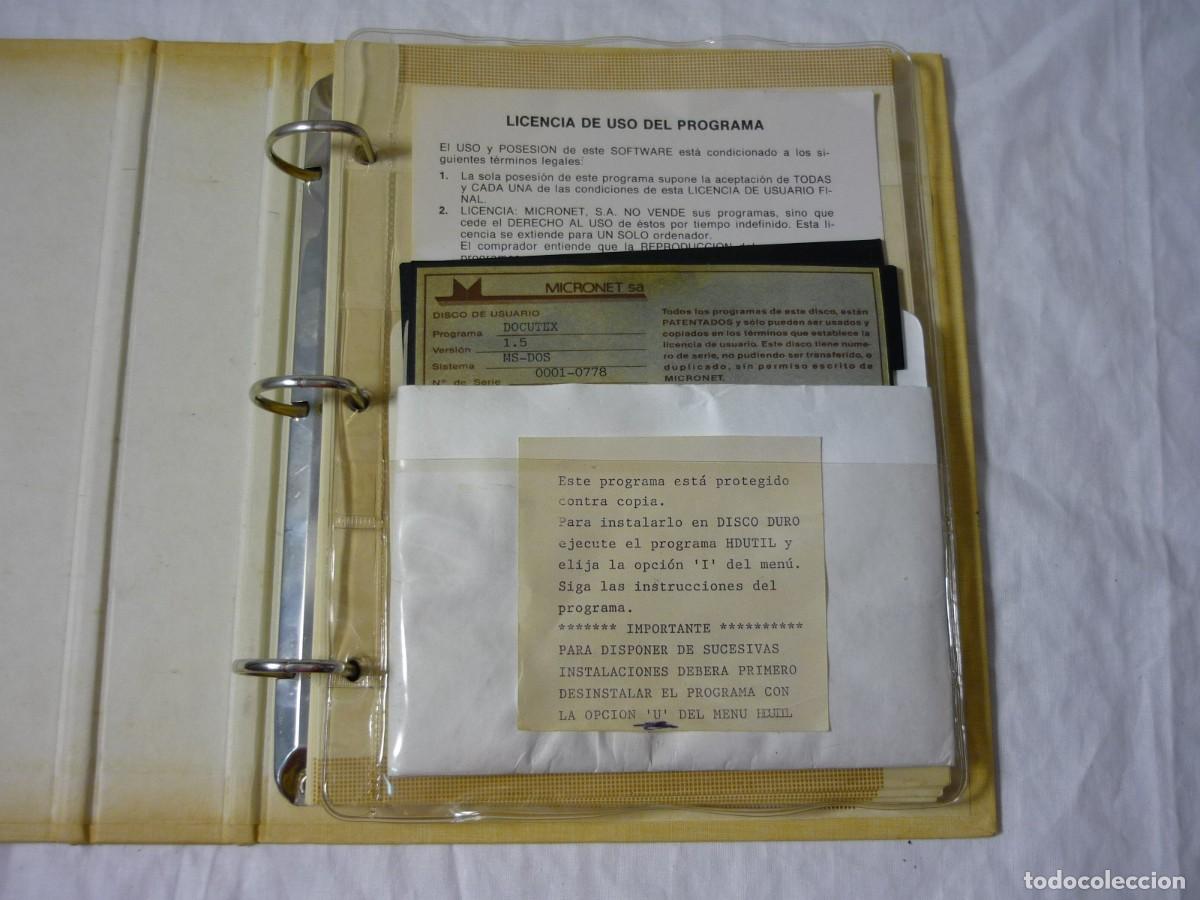 Videojuegos y consolas: Programa Docutex Micronet de disquetes flexibles de 5 1/4 - Foto 5