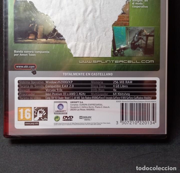 Videojuegos y consolas: SPLINTER CELL CHAOS THEORY - nuevo a estrenar - precintado - CodeGame PC DVD ROM Ubisoft - Foto 3