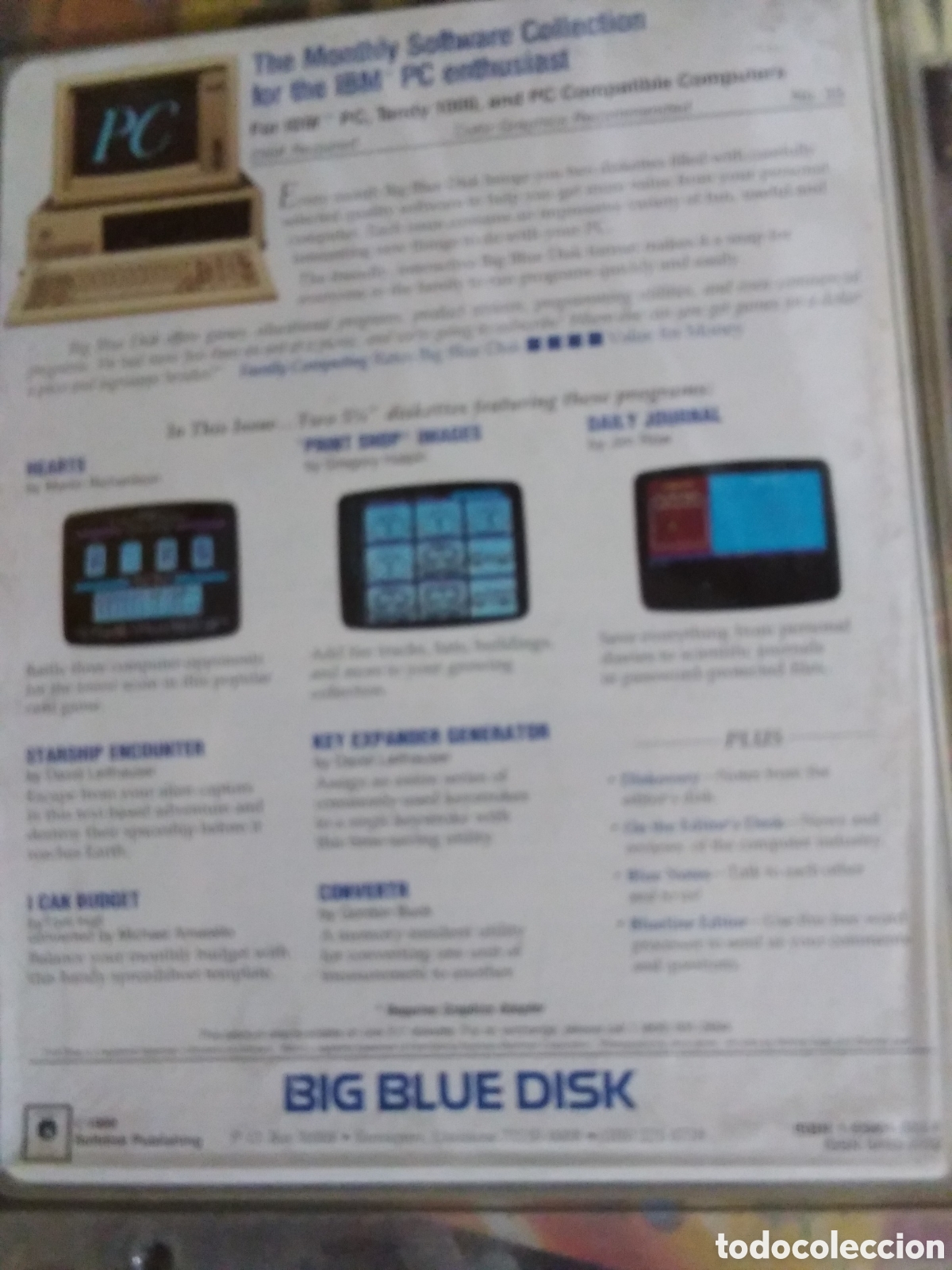 Videojuegos y consolas: Big Blue Disk 33 software pc User incluye dos disquetes flexibles - Foto 2