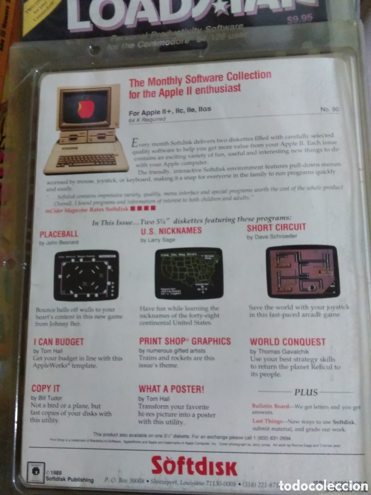 Videojuegos y consolas: Softdisk 90 software Apple User incluye dos disquetes flexibles - Foto 2
