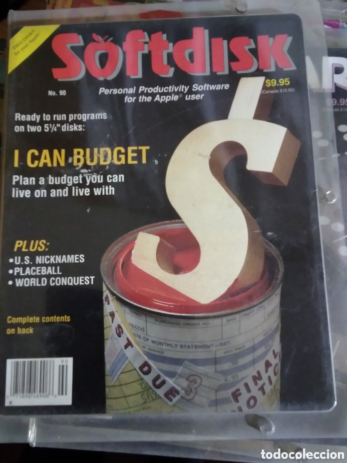 Videojuegos y consolas: Softdisk 90 software Apple User incluye dos disquetes flexibles - Foto 1