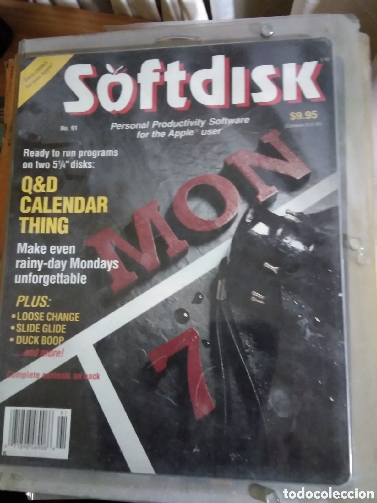 Videojuegos y consolas: Softdisk 91 software Apple User incluye dos disquetes flexibles - Foto 1