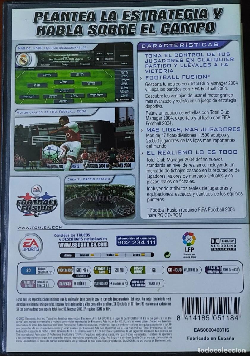 Videojuegos y consolas: Total Club Manager 2004 (2 CD) EA Sport PC CD-ROM - Foto 3