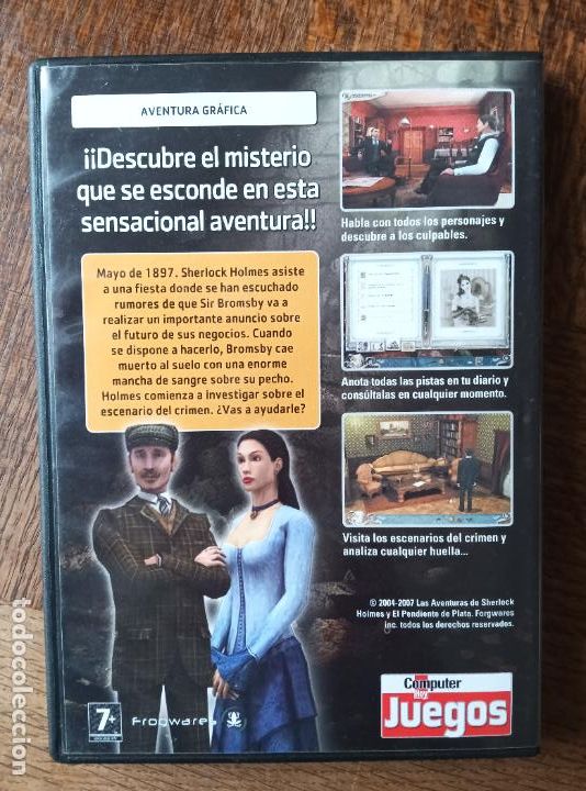 Videojuegos y consolas: SHERLOCK HOLMES, EL PENDIENTE DE PLATA - DVD ROM - PAL ESPA&Ntilde;A - - Foto 3