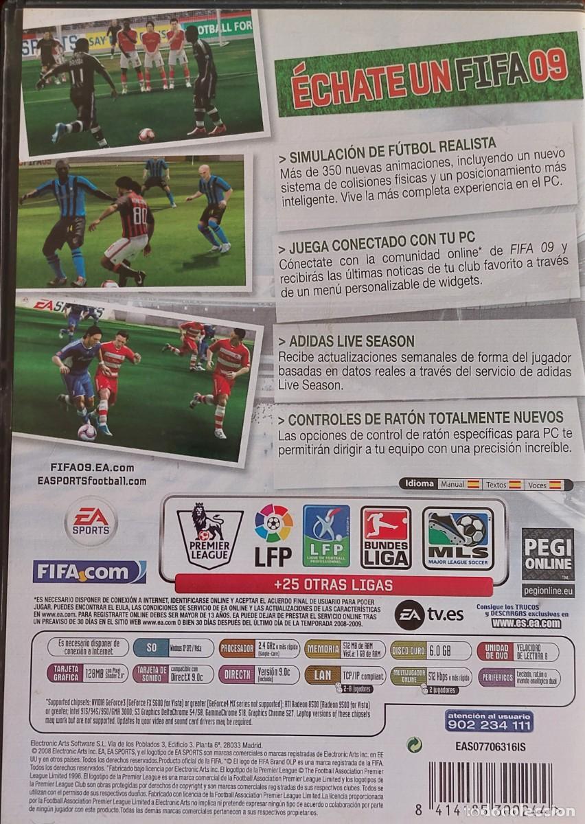 Videojuegos y consolas: Fifa 09 EaSports PC DVD-ROM - Foto 2