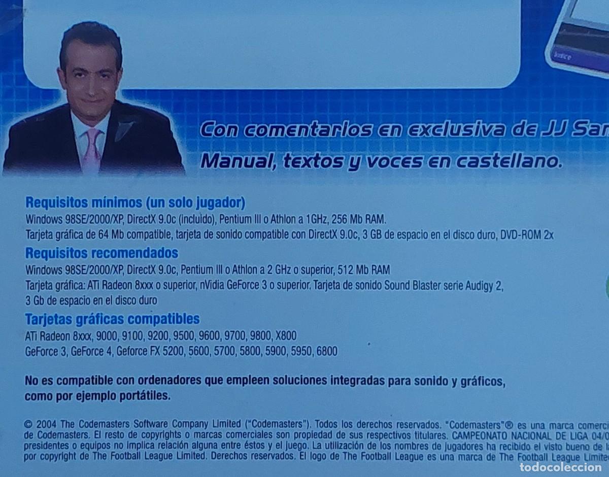 Videojuegos y consolas: Juego PC Manager de Liga Profesional 2005. Espa&ntilde;ol. 2004 Codemasters Software - Foto 4