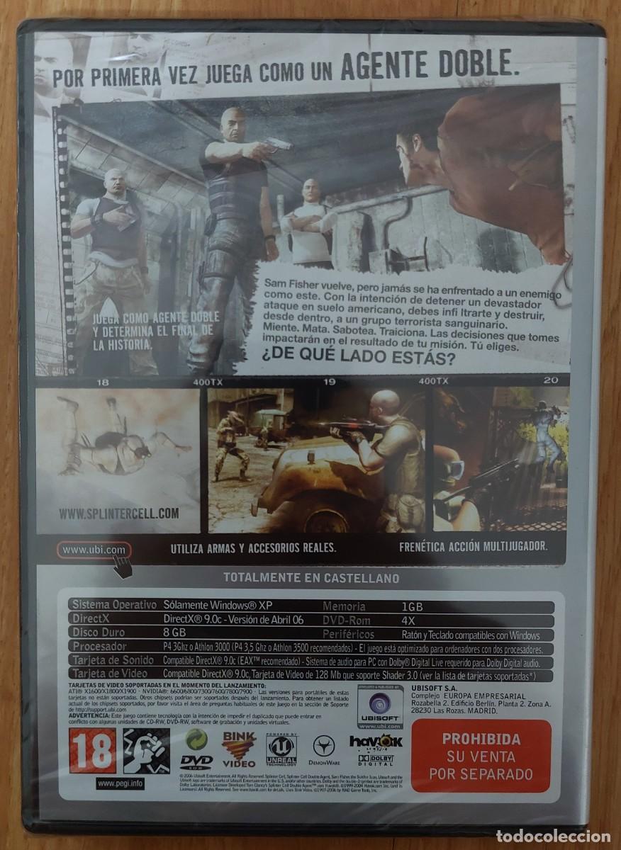 Videojuegos y consolas: Juego PC Tom Clancys Splinter Cell Double Agent PRECINTADO. Espa&ntilde;ol. 2006 Ubi Soft Codegame - Foto 2