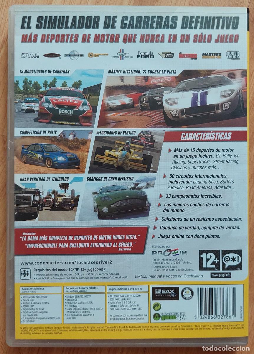 Videojuegos y consolas: Juego PC Toca Race Driver 2. Espa&ntilde;ol. 2004 Codemasters - Foto 2