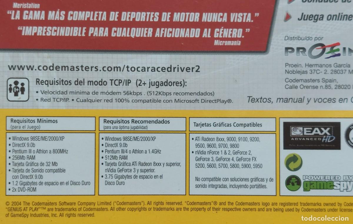 Videojuegos y consolas: Juego PC Toca Race Driver 2. Espa&ntilde;ol. 2004 Codemasters - Foto 4