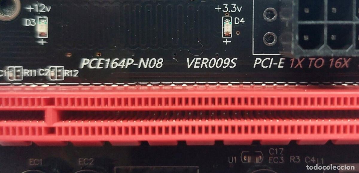 Videojuegos y consolas: Riser PCIE para Tarjeta Gr&aacute;fica GPU Versi&oacute;n 009s Con Cable De 60 Cm - Foto 3