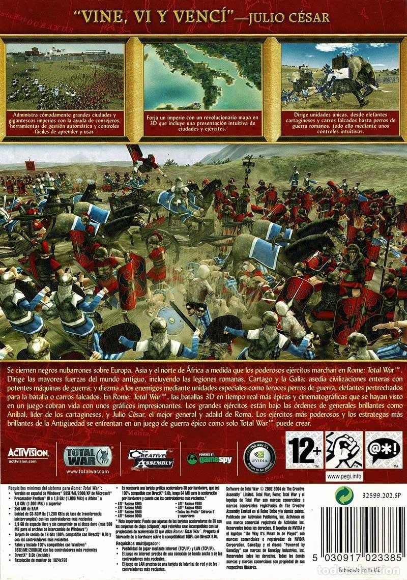 Videojuegos y consolas: Rome Total War (versi&oacute;n en castellano). Completo. PC - Foto 2