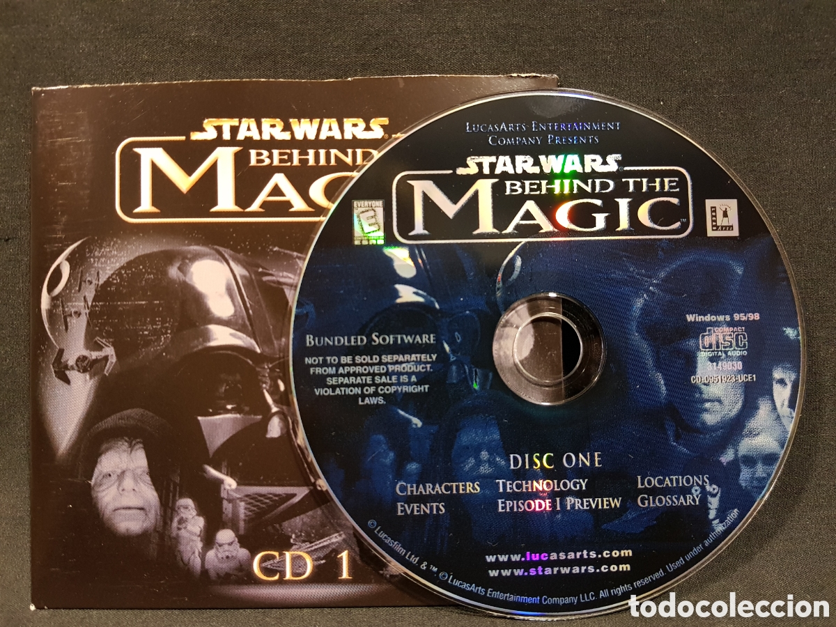 Videojuegos y consolas: 2 CD ROM STAR WARS BEHIND THE MAGIC 1998 - Foto 3