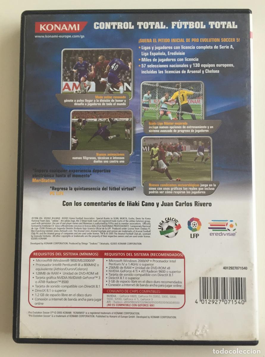 Videojuegos y consolas: PRO EVOLUTION SOCKER 5 - JUEGO PARA PC - KONAMI - FUTBOL - Foto 2