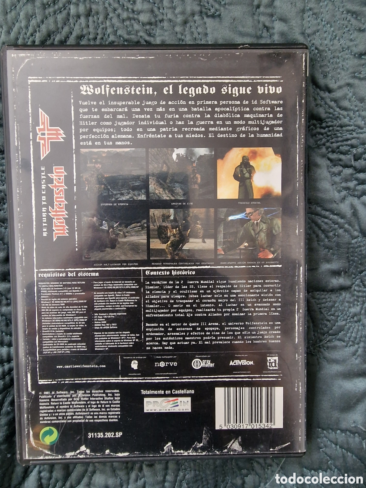 JEU PC CD-ROM RETURN TO CASTLE WOLFENSTEIN Complet 286742754331