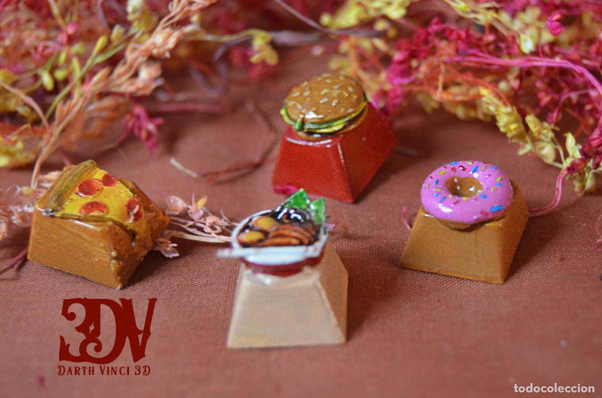 Videojuegos y consolas: tecla ordenador teclado keycap custom pc comida ramen - Foto 3