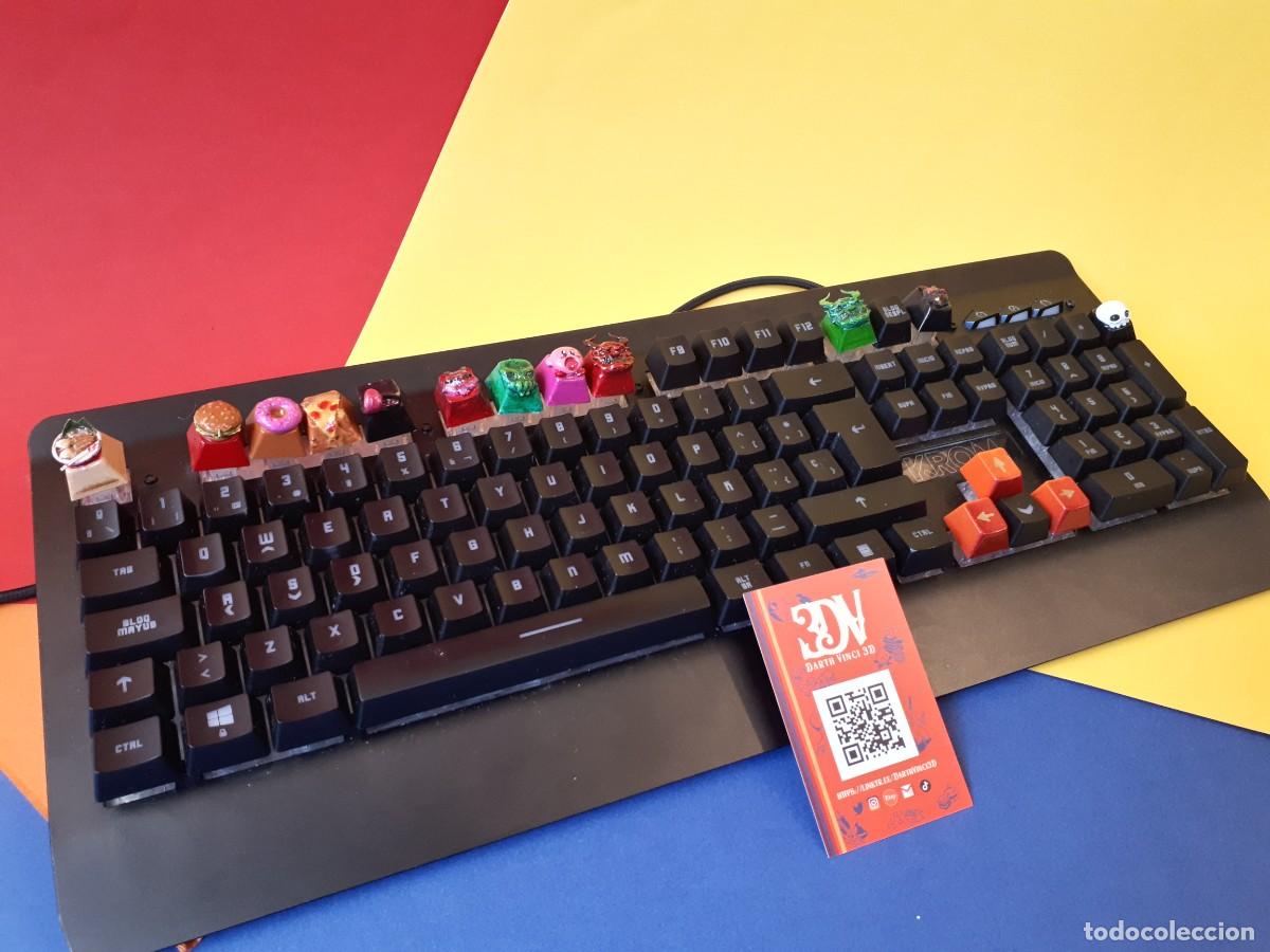 Videojuegos y consolas: tecla ordenador teclado keycap custom pc comida ramen - Foto 5