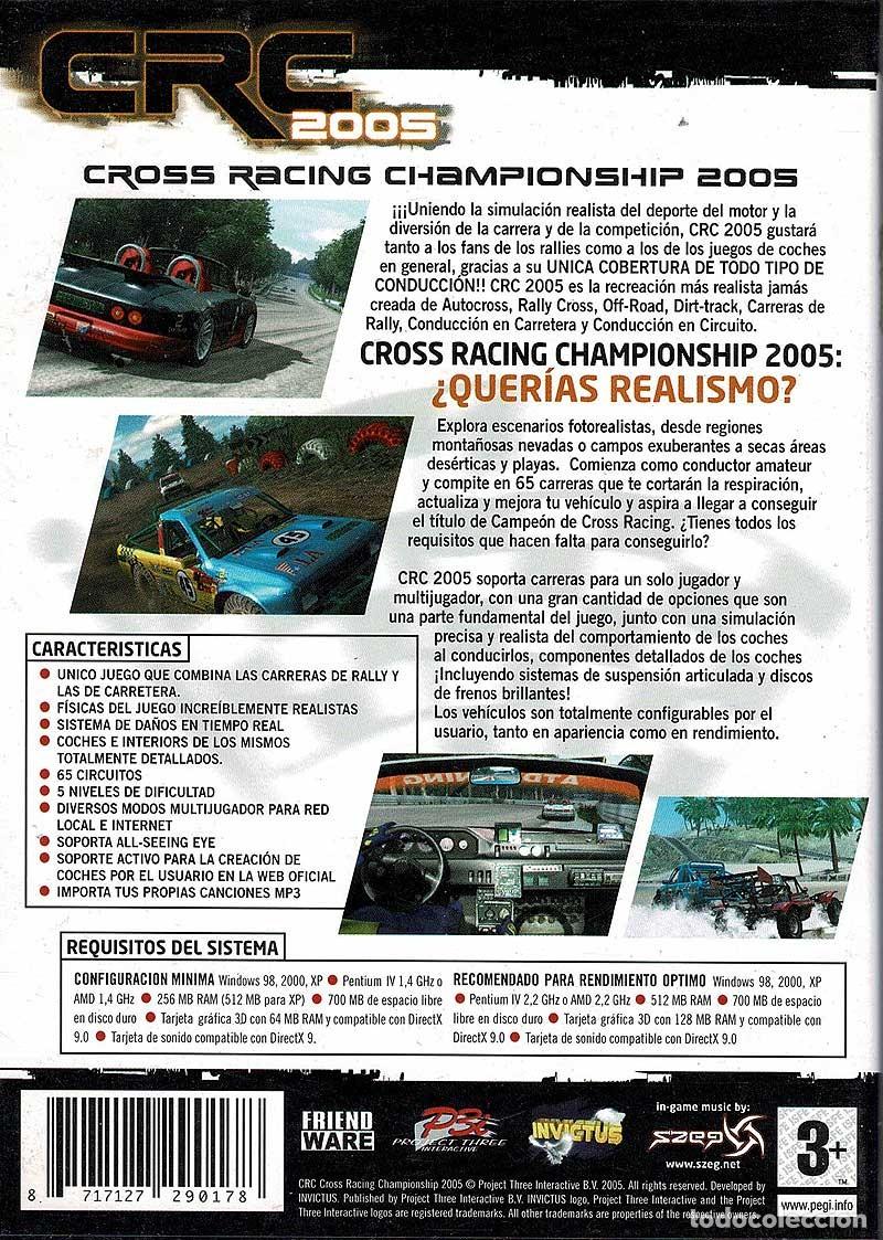 Videojuegos y consolas: CRC Cross Racing Championship 2005. PC - Foto 2