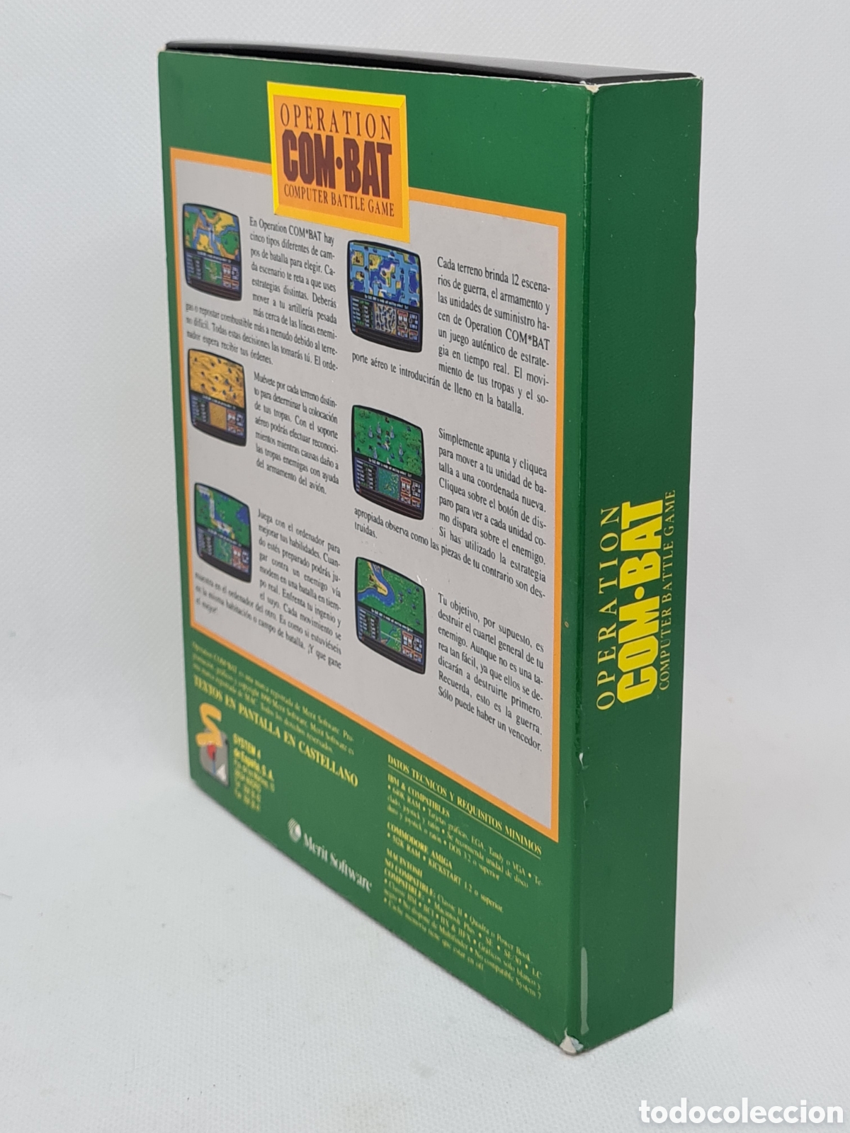 Videojuegos y consolas: UNICO JUEGO PC IBM 3 1/2 OPERATION COM BAT COMBAT COMPUTER BATTLE GAME SYSTEM 4 1990 - Foto 4