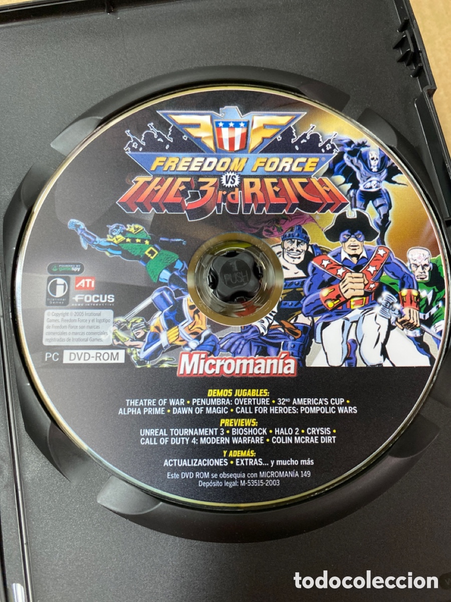 Videojuegos y consolas: JUEGO PC FREEDOM FORCE VS THE 3rd REICH. Disco como nuevo. - Foto 3